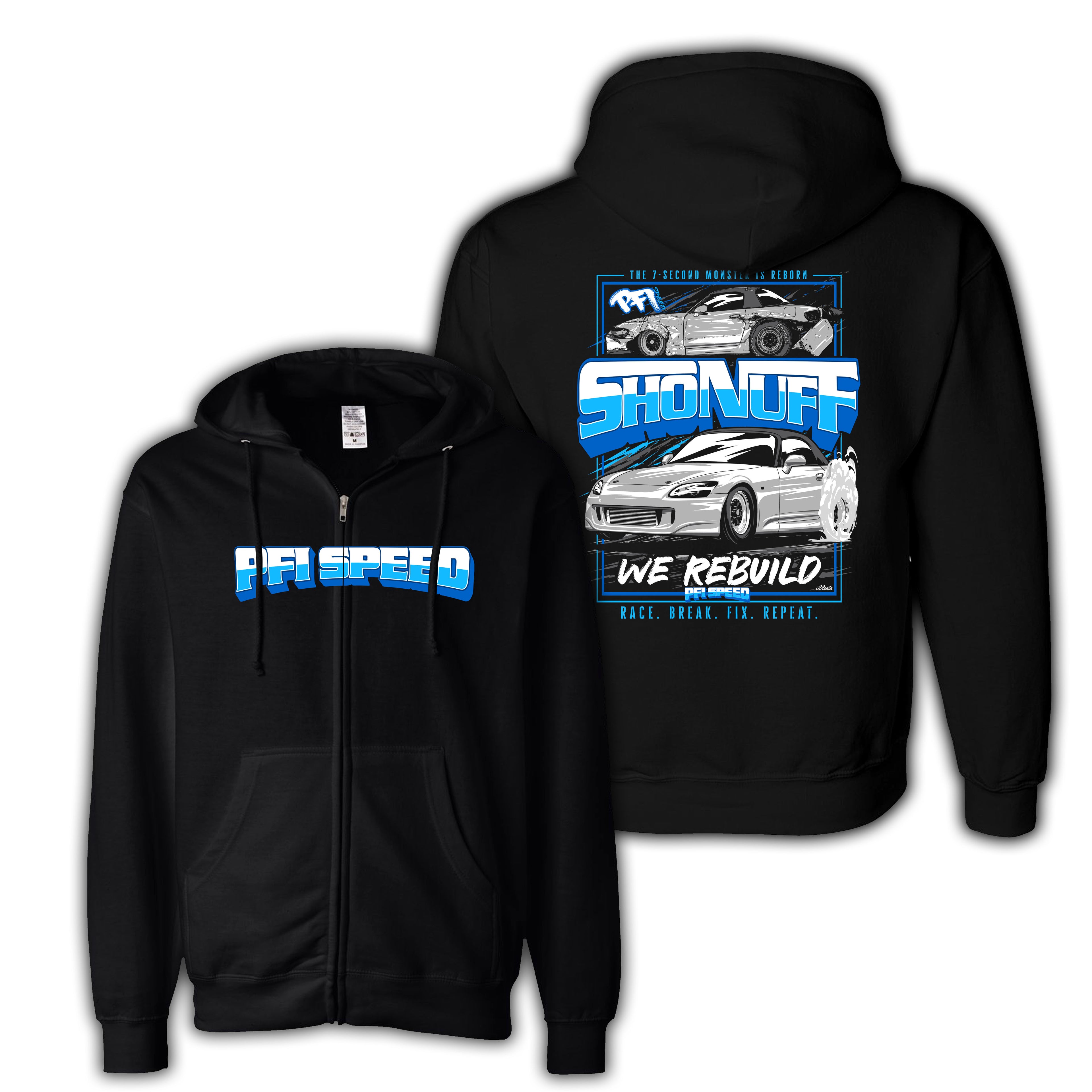 Shonuff "We Rebuild" Zip Up Hoodie
